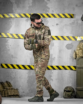 Тактический летний эластичный костюм 3 в 1 ветровка, штаны, футболка Combat Force Multicam S