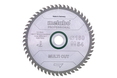 Пиляльний диск METABO 160*20 Z54 FZ/TZ 8° «multi cut - professional» 628073000