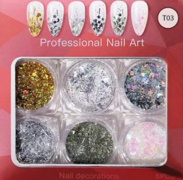 Набір 6в1 Nail Art для дизайну нігтів Т-03