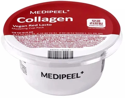 Маска для лица MEDIPEEL Vegan Red Lacto Collagen Modeling Cup Pack Моделирующая с лактобактериями 28 г (8809941822281)