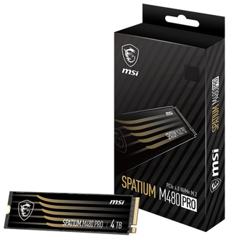 Накопичувач SSD 1TB MSI Spatium M480 Pro M.2 2280 PCIe 4.0 x4 NVMe 3D NAND TLC (S78-440L1G0-P83) ( M.2 2280 )