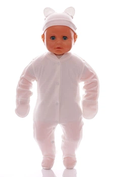 Человечек с шапкой интерлок Babykroha ля-ля молочный 56 см (54014)