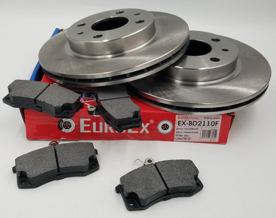 Диски тормозные EuroEx ВАЗ 2110-12 R13 (2 диска+колодки) Каталожный номер EX-BD2110F, 2110-3501070