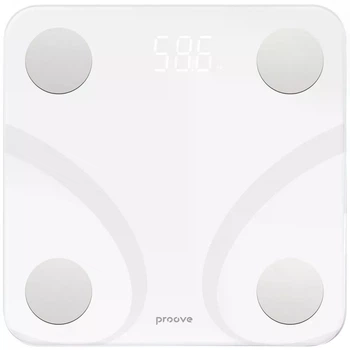Смарт-ваги підлогові Proove Balance, LED-дисплей, 180 кг, Bluetooth, білі, (SLBF00010002)