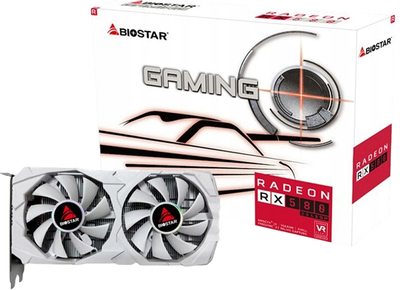 Видеокарта Biostar PCI-Ex Radeon RX 580 White D5 8GB GDDR5 (256bit) (1274/7000) (1 x HDMI, 2 x DisplayPort) (VA5825RQ82)