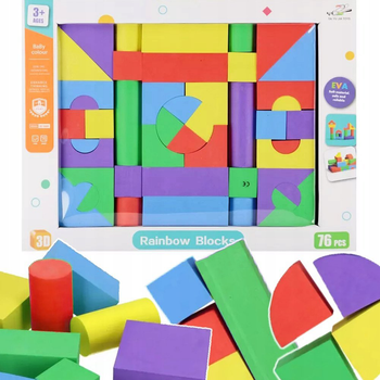Klocki Mega Creative piankowe 76 elementow H0076 (5905523654516)