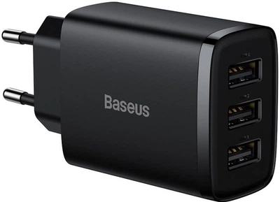 Сетевое зарядное устройство Baseus Compact Charger 3U 17W EU Black