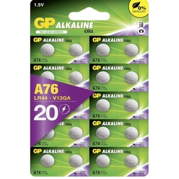 Батарейка GP Batteries LR44 1.5B Alkaline 20 шт