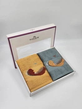 Подарочный набор полотенец для лица Maribor 2 шт. Piuma Hardal - Mint