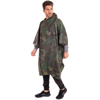 Дощовик плащ-намет пончо розмір One Size камуфляж Woodland TY-6920