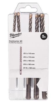 Набор буров Milwaukee SDS-PLUS 4C Contractor 5 шт (4932498909)
