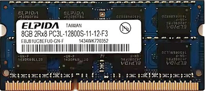 Оперативная память для ноутбука Elpida SO-DIMM DDR3 8GB 1600MHz PC3L-12800 2Rx8 Б/У