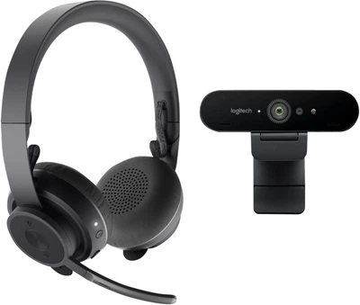 Web камера Logitech Brio 4K Webcam & Zone Wireless Headset (991-000344)