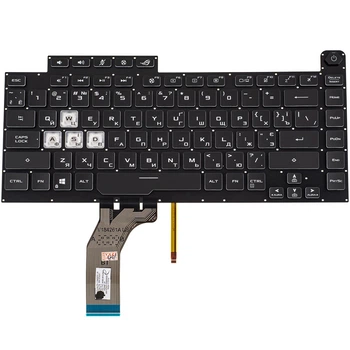 Клавіатура для ноутбука ASUS (G531 series) ukr, black, без кадру, підсвічування клавіш (RGB 8 pin) (2337643)