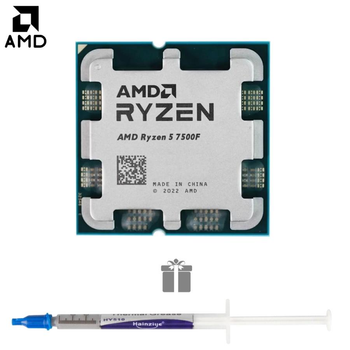 Процессор AMD Ryzen 5 7500F (3.7 - 5.0 GHz), 6 ЯДЕР, 32MБ КЭШ, AM5, TDP 65W (Tray)