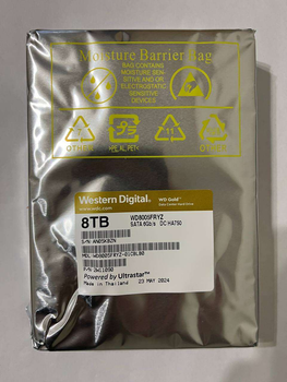 Жорсткий Диск Gold 8TB SATA III (WD8005FRYZ) Western Digital
