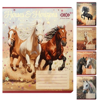 Тетради ученические 24 листа линия KIDS LINE HORSES, 20 шт. в упаковке