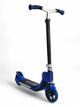 Детский двухколесный городской самокат Scooter HBC 391X с максимальной нагрузкой до 75 кг с ножным тормозом Синий
