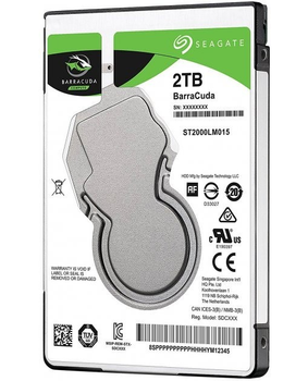 Жесткий диск Seagate ST2000LM015 - 2TB, ноутбучный формат 2.5", 5400rpm, SATA 6Gb/s