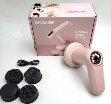 Антицеллюлитный массажер для тела + 5 насадок, USB, YX-720 / Ручной аккумуляторный массажёр / Электромассажер