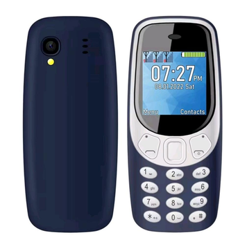 Міні мобільний телефон SERVO Q3308 3SIM кнопковий синій сірі кнопки
