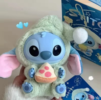 М'яка іграшка сюрприз брелок Лабубу Стіч llububu miniso x disney Stitch для сумки 16 см