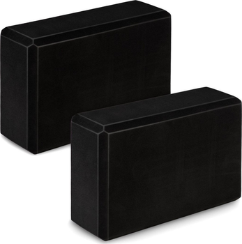 Kostka do jogi Neo Sport piankowa zestaw 2 sztuki ns 962 czarna (5903890620585)