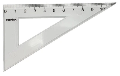 Треугольник Атлас 115 х 65 мм прозрачный пластиковый AS0263