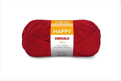 3583 HAPPY пряжа (100% акріл , 100гр. 270м.), червоний