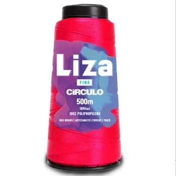 6185 LIZA THIN (FINA) пряжа 100% поліпропілен . 500 м . 92 г, червоний