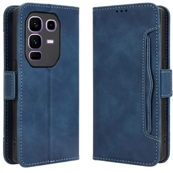 Чехол-книжка с кармашками Deexe Wallet Stand для Infinix Note 50 Pro Plus - Blue