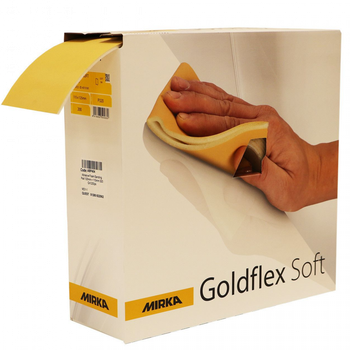 Шліфувальний папір Mirka Goldflex-Soft P500 на поролоновій основі 115 x 125 мм 1 відривний лист (25м/рулон, 1м≈8листів)