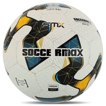 Мяч футбольный размер №5 Soccermax Match Standard Ball 4208 White-Black-Yellow