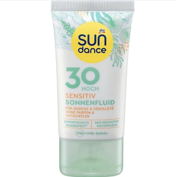 Солнцезащитный флюид для чувствительной кожи лица sundance Sonnenfluid Gesicht sensitiv SPF 30 50 мл