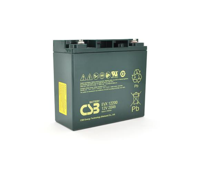 Аккумулятор 12 вольт 20 ампер AGM CSB EVX12200