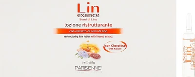 Восстанавливающий лосьон для волос в ампулах - Parisienne Italia Lin Exance Semi Di Lino Lozione Ristrutturante 12x10ml (941288-1197461-2)