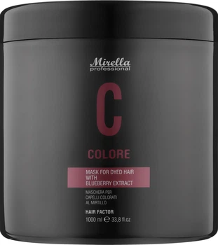 Маска для фарбованого волосся з екстрактом чорниці - Mirella HAIR FACTOR 1000ml (951346-1210303-2)