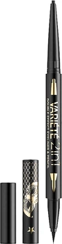Подводка и карандаш для глаз 2 в 1 - Eveline Cosmetics Variete 2 In 1 Double Effect Eyeliner & Pencil Ultra Black (980306-1267075-2)