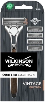 Бритва + 5 картриджей - Wilkinson Sword Quatro Vintage Бритва + 5 картриджей (968989-0-2)