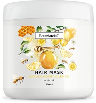 Маска для жирных волос "Лимон и мед манука" - Botanioteka Mask For Oily Hair 450ml (944511-1295215-2)