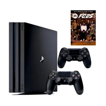 Консоль Sony PlayStation 4 PRO 1TB CUH 72 Black обслуженая + 2 Геймпада беспроводных DualShock 4 + EA Sports FC 25 Ultimate Edition + гарантия Б/У