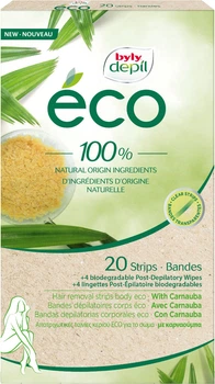 Воскові еко-смужки Byly Waxing Strips для депіляції тіла 20 шт (8411104044708)