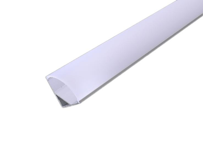 Профіль під LED стрічку кутовий алюміній + розсіювач