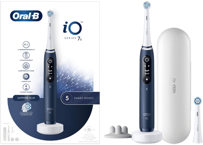 Elektryczna szczoteczka do zębów Oral-B iO Series 7S Niebieska + Brush Head + TC (613115)