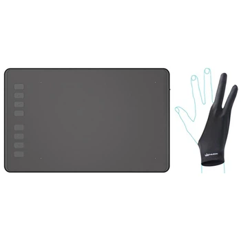 Графический планшет Huion Inspiroy H950P с пером и рукавичкой А5 черный 8192 уровня чувствительности