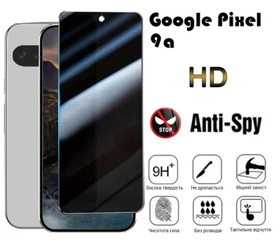 Загартоване захисне скло Анти шпигун AeronGlass з олеофобним покриттям 9H для Google Pixel 9a