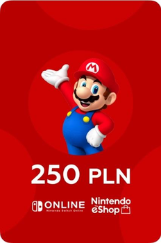 Подарочная карта Nintendo eShop Gift Card на сумму 250 PLN, (Регион Польша)