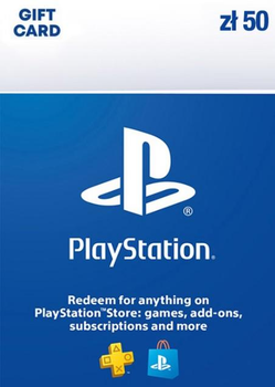Подарочная карта PlayStation Network Card на сумму 50 PLN, (Регион Польша)