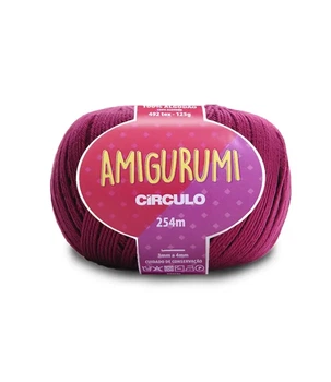 3154 AMIGURUMI пряжа (100% мерс.бавовна, 125гр. 254м.), малиновий
