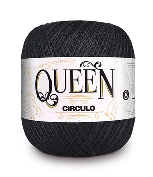 8990 QUEEN 8 пряжа (100% єгіпет.бавовна, 100гр. 678м. ), чорний